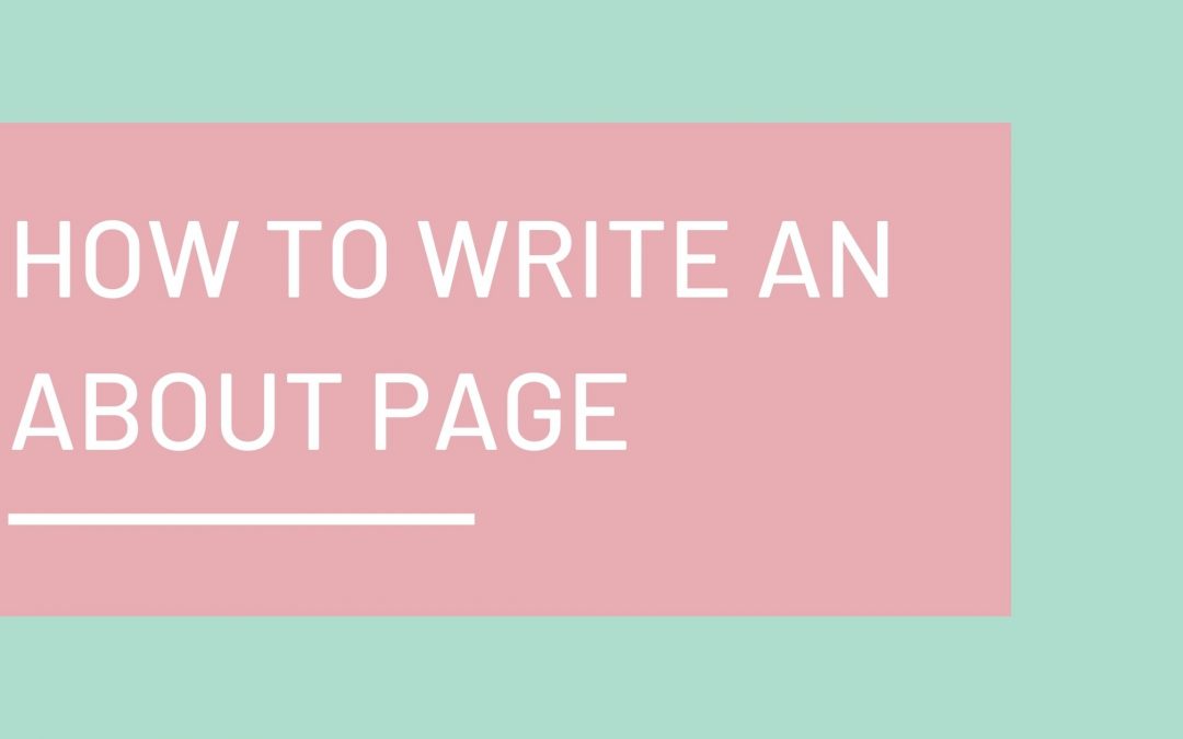 How to Write an About Page